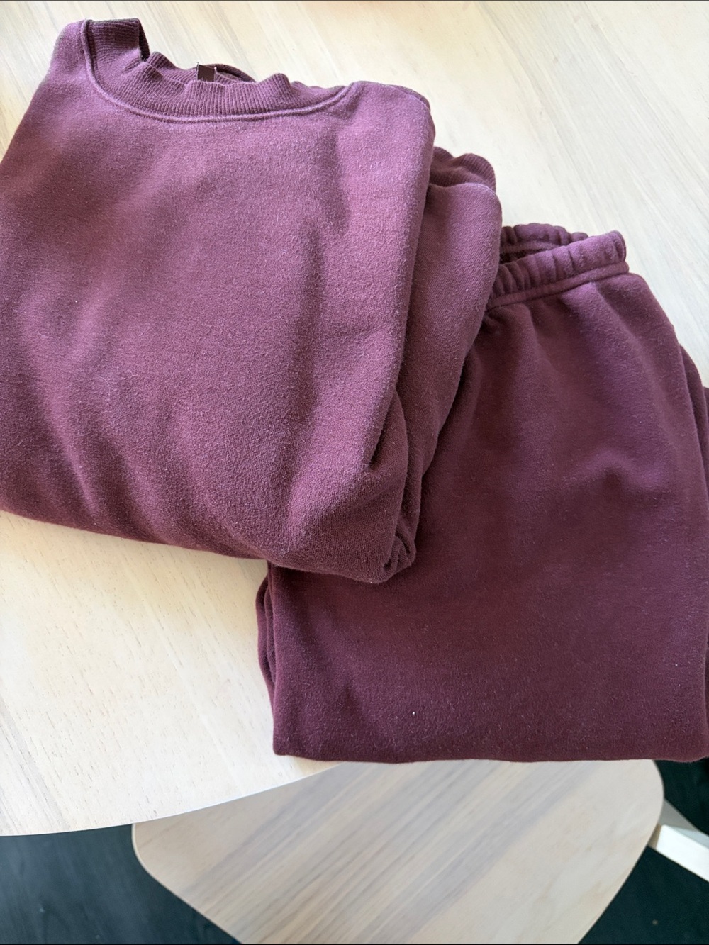 SKIMS Maroon Sweatset EUC